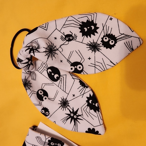 Haloween Handmade Spandex/Polyester Headband and Hair Bow. - Picture 2 of 6